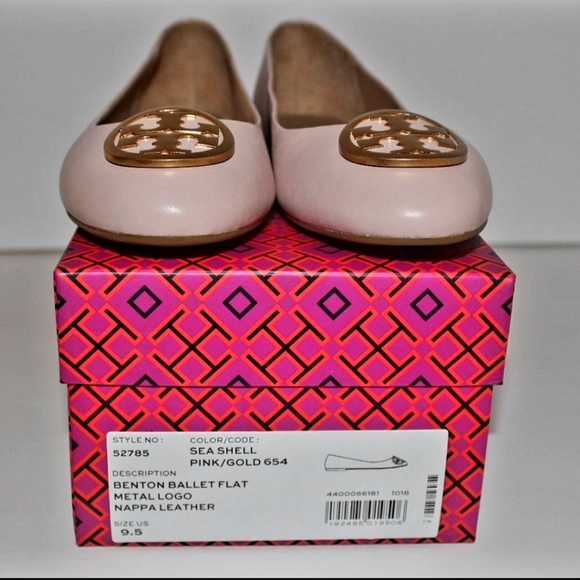 Tory Burch Benton Leather Ballet Flat - Picture 1 of 4
